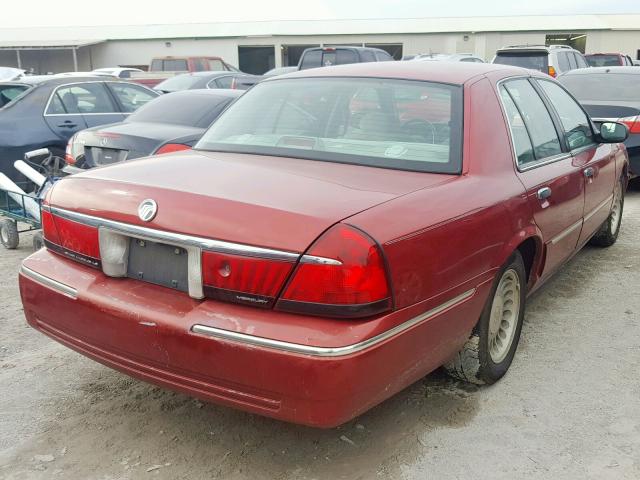 2MEFM75WX1X628105 - 2001 MERCURY GRAND MARQ RED photo 4