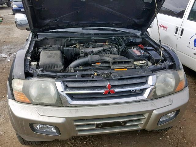 JA4MW51R61J014940 - 2001 MITSUBISHI MONTERO LI BLACK photo 7