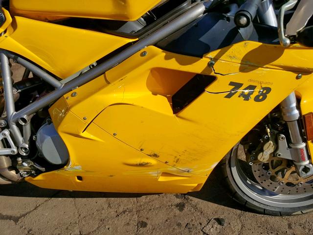 ZDM1SB3R11B009224 - 2001 DUCATI 748 YELLOW photo 7