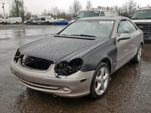 WDBTJ65J84F072340 - 2004 MERCEDES-BENZ CLK 320C TAN photo 2