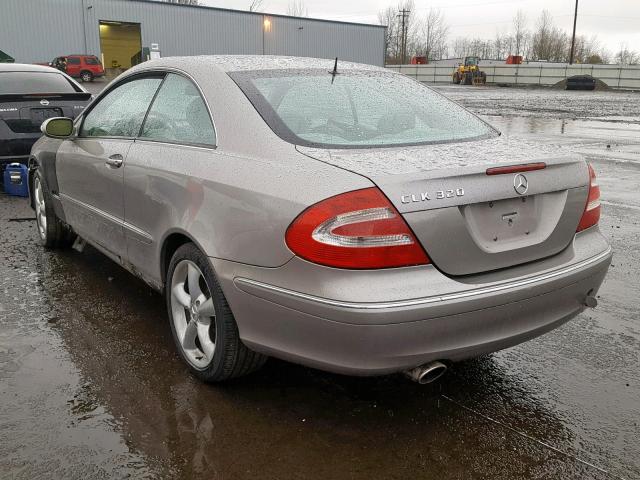 WDBTJ65J84F072340 - 2004 MERCEDES-BENZ CLK 320C TAN photo 3