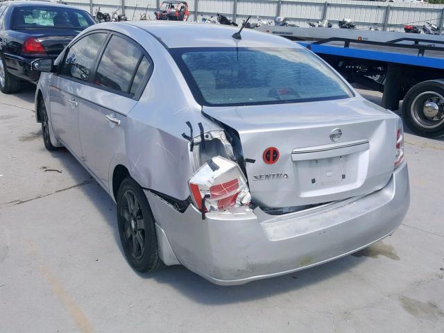 3N1AB61E68L764710 - 2008 NISSAN SENTRA 2.0 SILVER photo 3