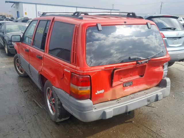 1J4GZ58S9VC674607 - 1997 JEEP GRAND CHER RED photo 3