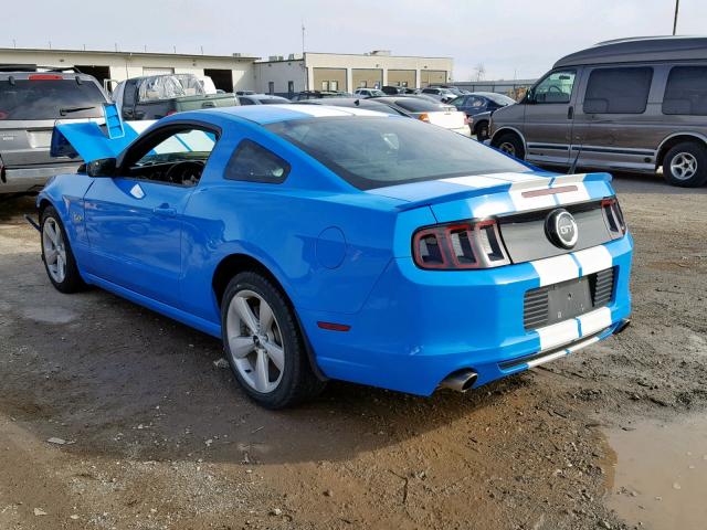 1ZVBP8CF1D5228632 - 2013 FORD MUSTANG GT BLUE photo 3