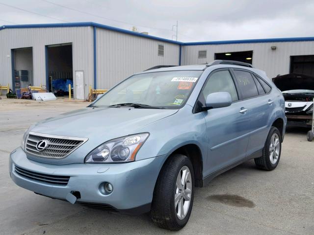 JTJHW31U782045096 - 2008 LEXUS RX 400H BLUE photo 2