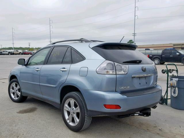 JTJHW31U782045096 - 2008 LEXUS RX 400H BLUE photo 3