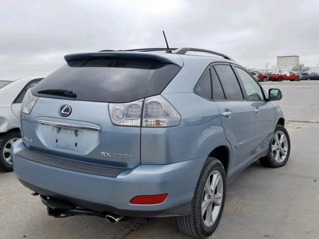 JTJHW31U782045096 - 2008 LEXUS RX 400H BLUE photo 4