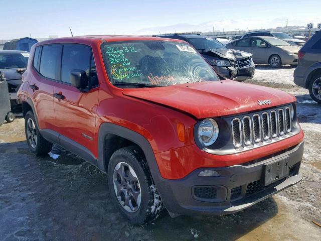 ZACCJBAT1FPB38695 - 2015 JEEP RENEGADE S წითელი ფოტო 1