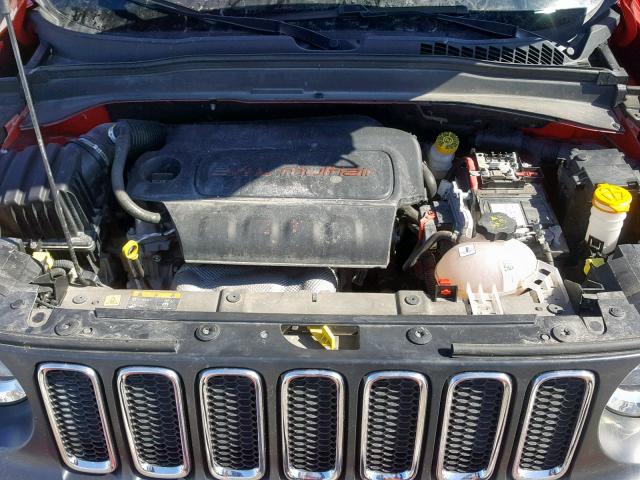 ZACCJBAT1FPB38695 - 2015 JEEP RENEGADE S წითელი ფოტო 7