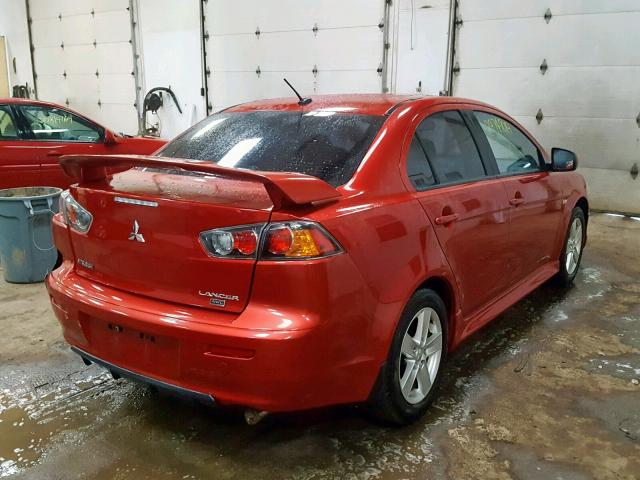 JA32V2FW7DU018493 - 2013 MITSUBISHI LANCER SE RED photo 4