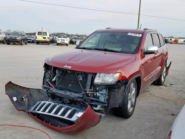 1C4RJFCT1DC522556 - 2013 JEEP GRAND CHER MAROON photo 2