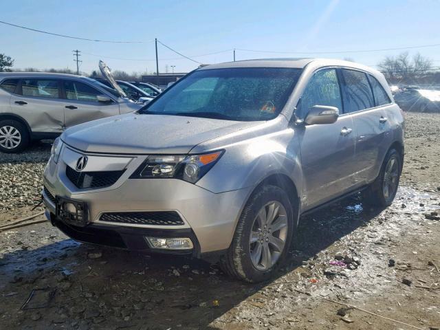 2HNYD2H51AH517320 - 2010 ACURA MDX ADVANC SILVER photo 2