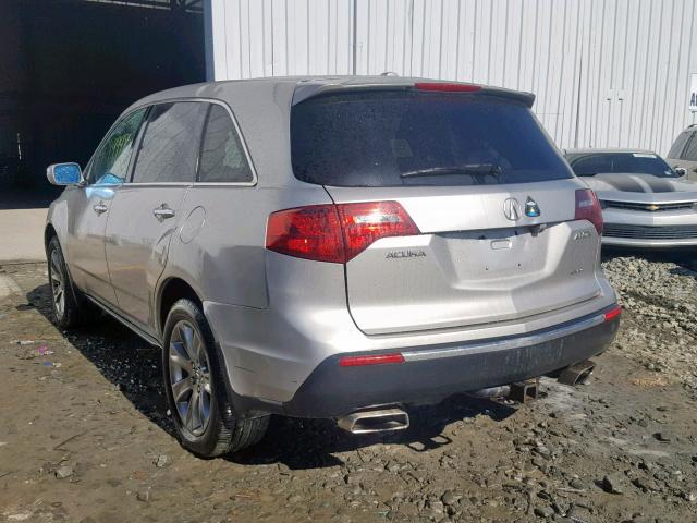 2HNYD2H51AH517320 - 2010 ACURA MDX ADVANC SILVER photo 3