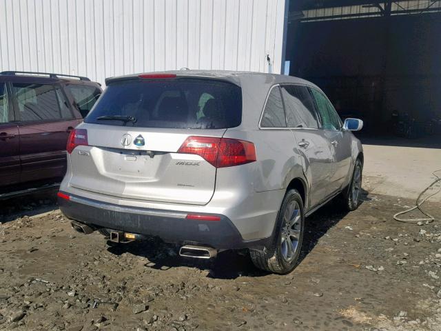 2HNYD2H51AH517320 - 2010 ACURA MDX ADVANC SILVER photo 4