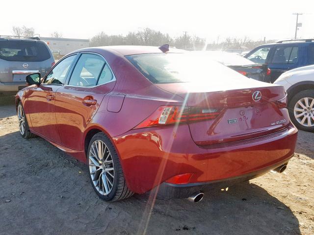 JTHCF1D21E5008520 - 2014 LEXUS IS 250 RED photo 3