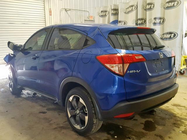 3CZRU5H5XJM700058 - 2018 HONDA HR-V EX BLUE photo 3