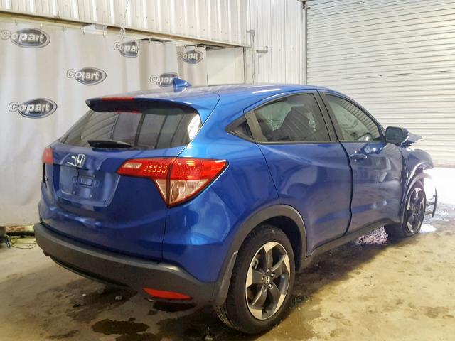 3CZRU5H5XJM700058 - 2018 HONDA HR-V EX BLUE photo 4