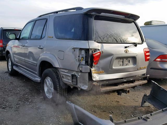 5TDBT48A81S010374 - 2001 TOYOTA SEQUOIA LI SILVER photo 3