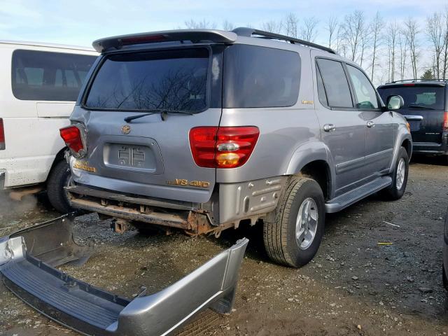 5TDBT48A81S010374 - 2001 TOYOTA SEQUOIA LI SILVER photo 4