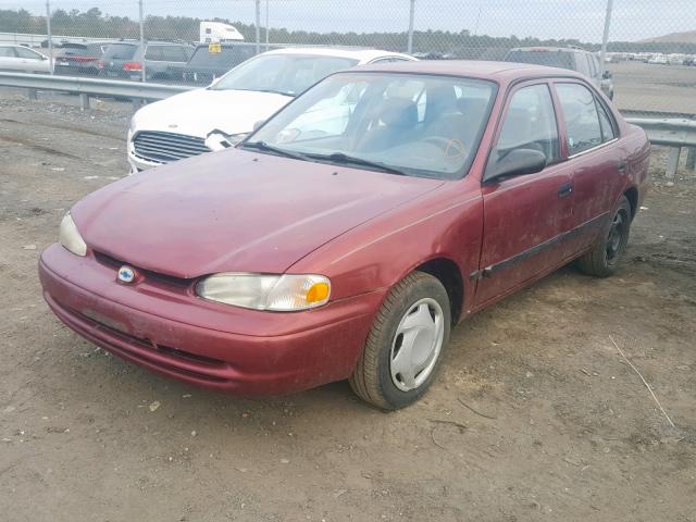 1Y1SK5285YZ436851 - 2000 CHEVROLET GEO PRIZM BURGUNDY photo 2