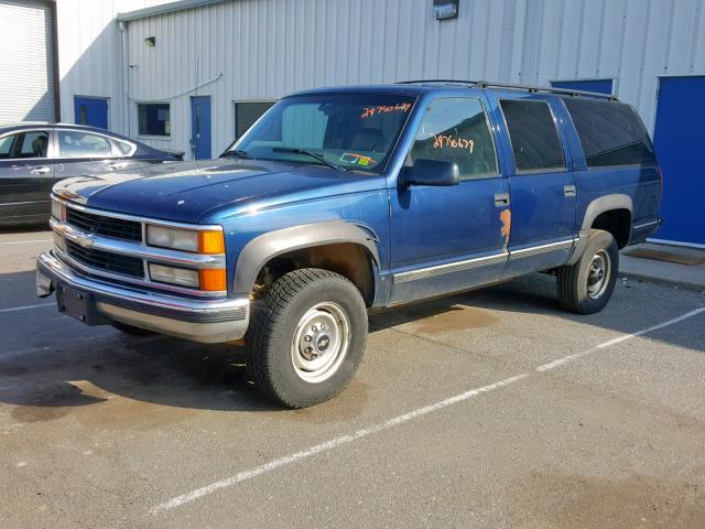 3GNGK26J3XG173058 - 1999 CHEVROLET SUBURBAN K BLUE photo 2