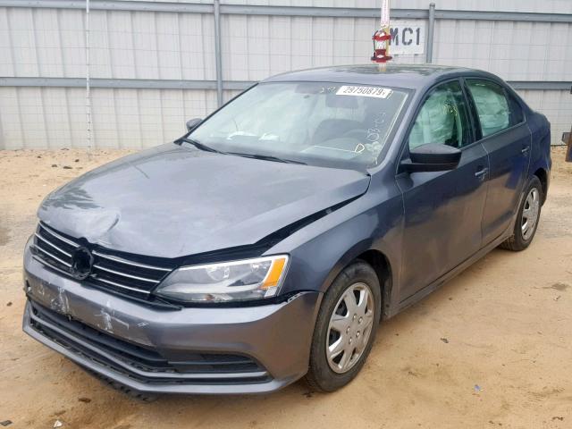 3VW2K7AJ9FM405697 - 2015 VOLKSWAGEN JETTA BASE GRAY photo 2