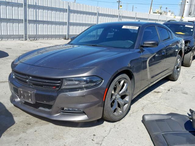 2C3CDXHG4FH902395 - 2015 DODGE CHARGER SX CHARCOAL photo 2