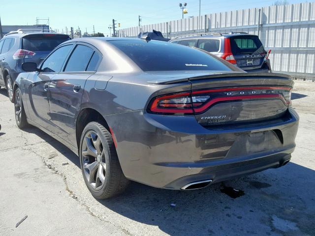 2C3CDXHG4FH902395 - 2015 DODGE CHARGER SX CHARCOAL photo 3