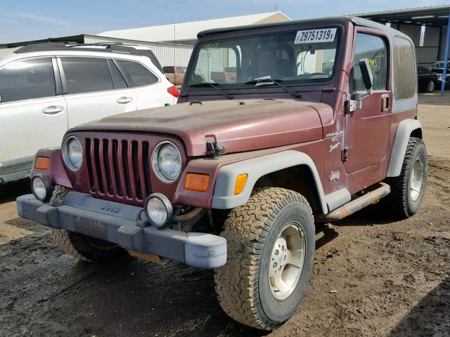 1J4FA49S01P311210 - 2001 JEEP WRANGLER / BROWN photo 2