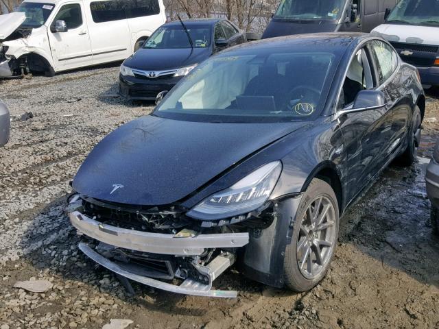 5YJ3E1EA8JF062691 - 2018 TESLA MODEL 3 BLACK photo 2