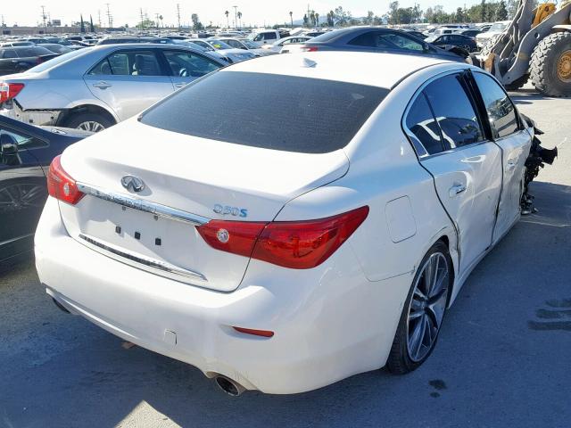 JN1AV7AP4FM790739 - 2015 INFINITI Q50 HYBRID WHITE photo 4