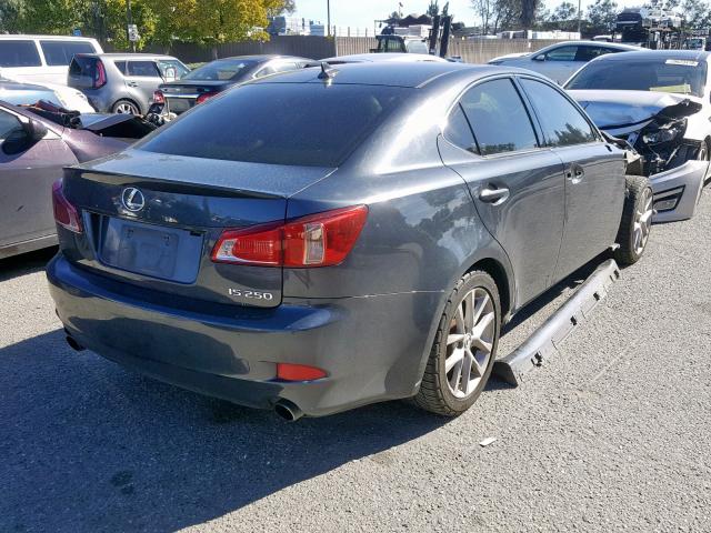 JTHBF5C28B5152159 - 2011 LEXUS IS 250 CHARCOAL photo 4