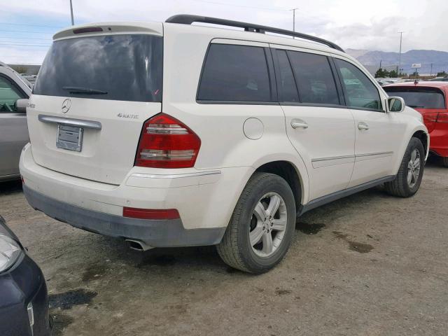 4JGBF71E77A116323 - 2007 MERCEDES-BENZ GL 450 4MA WHITE photo 4