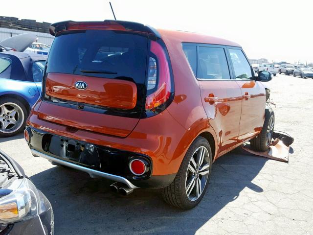 KNDJX3AA2J7586878 - 2018 KIA SOUL ! ORANGE photo 4