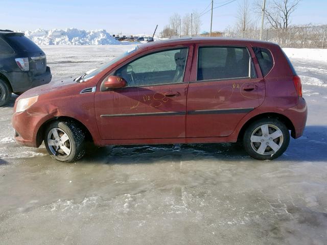 3G1TC6DE5AL134626 - 2010 CHEVROLET AVEO LT BURGUNDY photo 9