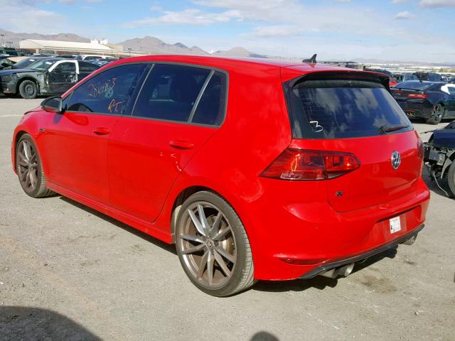 WVWVF7AU9HW179386 - 2017 VOLKSWAGEN GOLF R RED photo 3