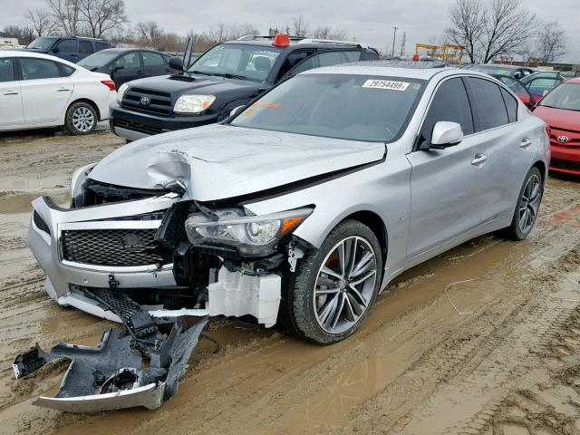 JN1BV7AR2EM696718 - 2014 INFINITI Q50 BASE SILVER photo 2