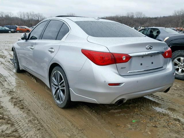 JN1BV7AR2EM696718 - 2014 INFINITI Q50 BASE SILVER photo 3