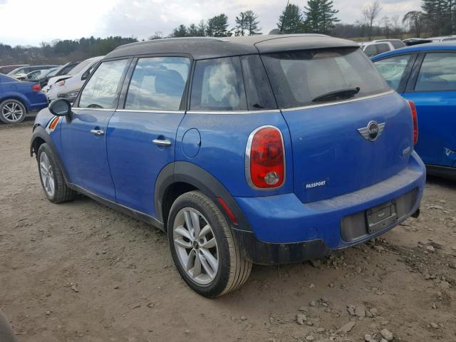 WMWZB3C5XDWM08323 - 2013 MINI COOPER COU BLUE photo 3