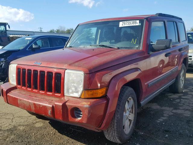 1J8HG48K56C225896 - 2006 JEEP COMMANDER BURGUNDY photo 2