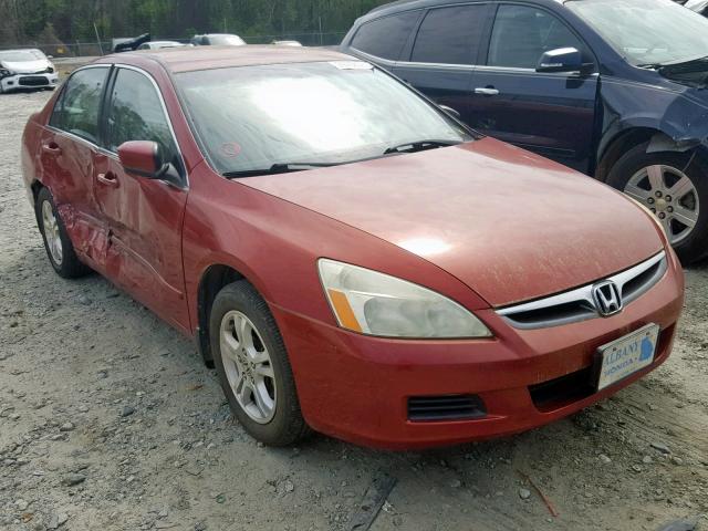 1HGCM56337A071053 - 2007 HONDA ACCORD SE RED photo 1