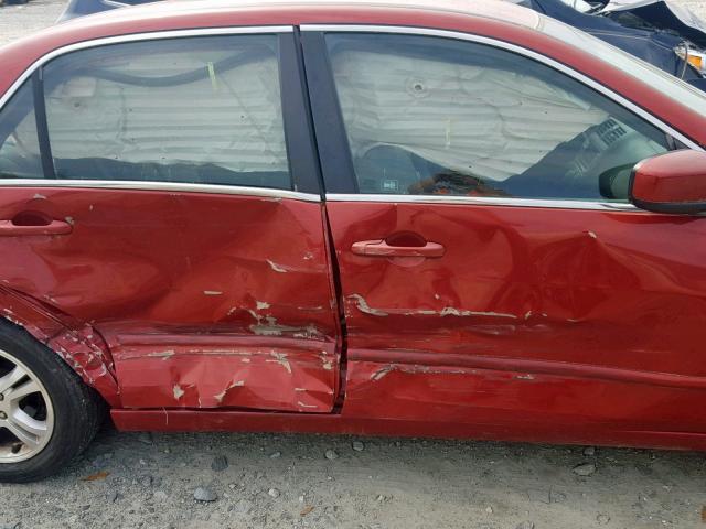 1HGCM56337A071053 - 2007 HONDA ACCORD SE RED photo 9