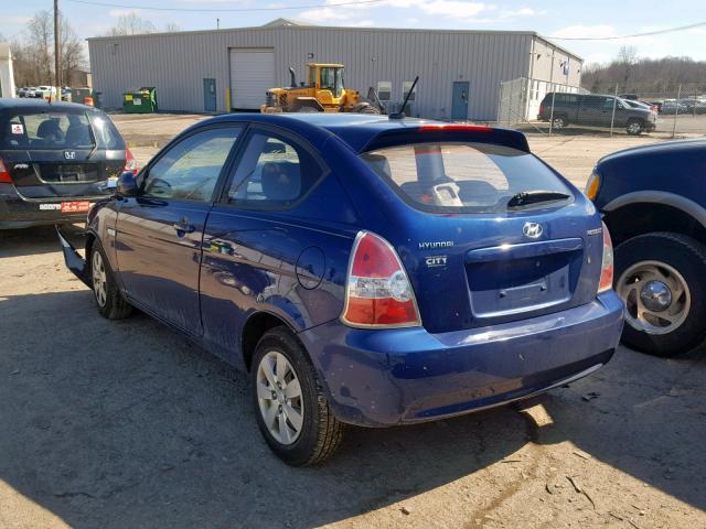 KMHCM3ACXAU178838 - 2010 HYUNDAI ACCENT BLU BLUE photo 3