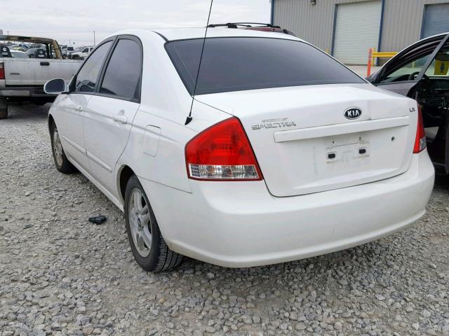 KNAFE221295623064 - 2009 KIA SPECTRA EX WHITE photo 3