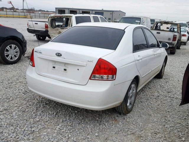 KNAFE221295623064 - 2009 KIA SPECTRA EX WHITE photo 4