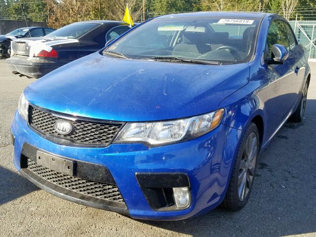 KNAFW6A30C5594808 - 2012 KIA FORTE SX BLUE photo 2