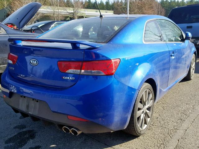 KNAFW6A30C5594808 - 2012 KIA FORTE SX BLUE photo 4