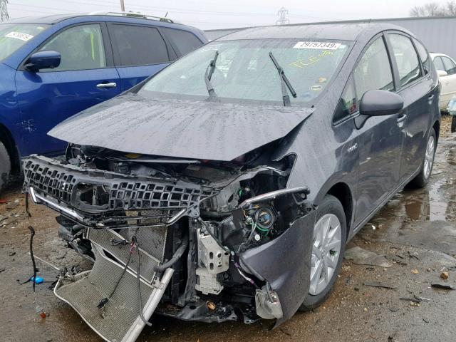 JTDZN3EU3E3295946 - 2014 TOYOTA PRIUS V GRAY photo 2