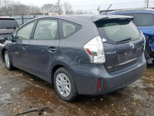 JTDZN3EU3E3295946 - 2014 TOYOTA PRIUS V GRAY photo 3