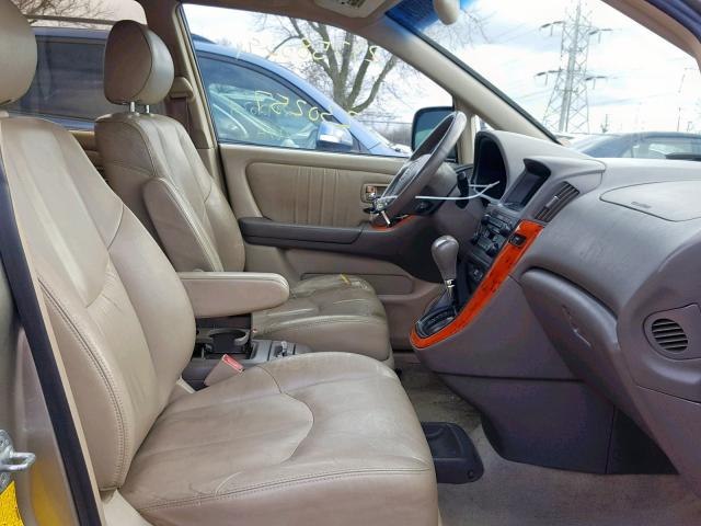 JTJHF10U210180221 - 2001 LEXUS RX 300 TAN photo 5